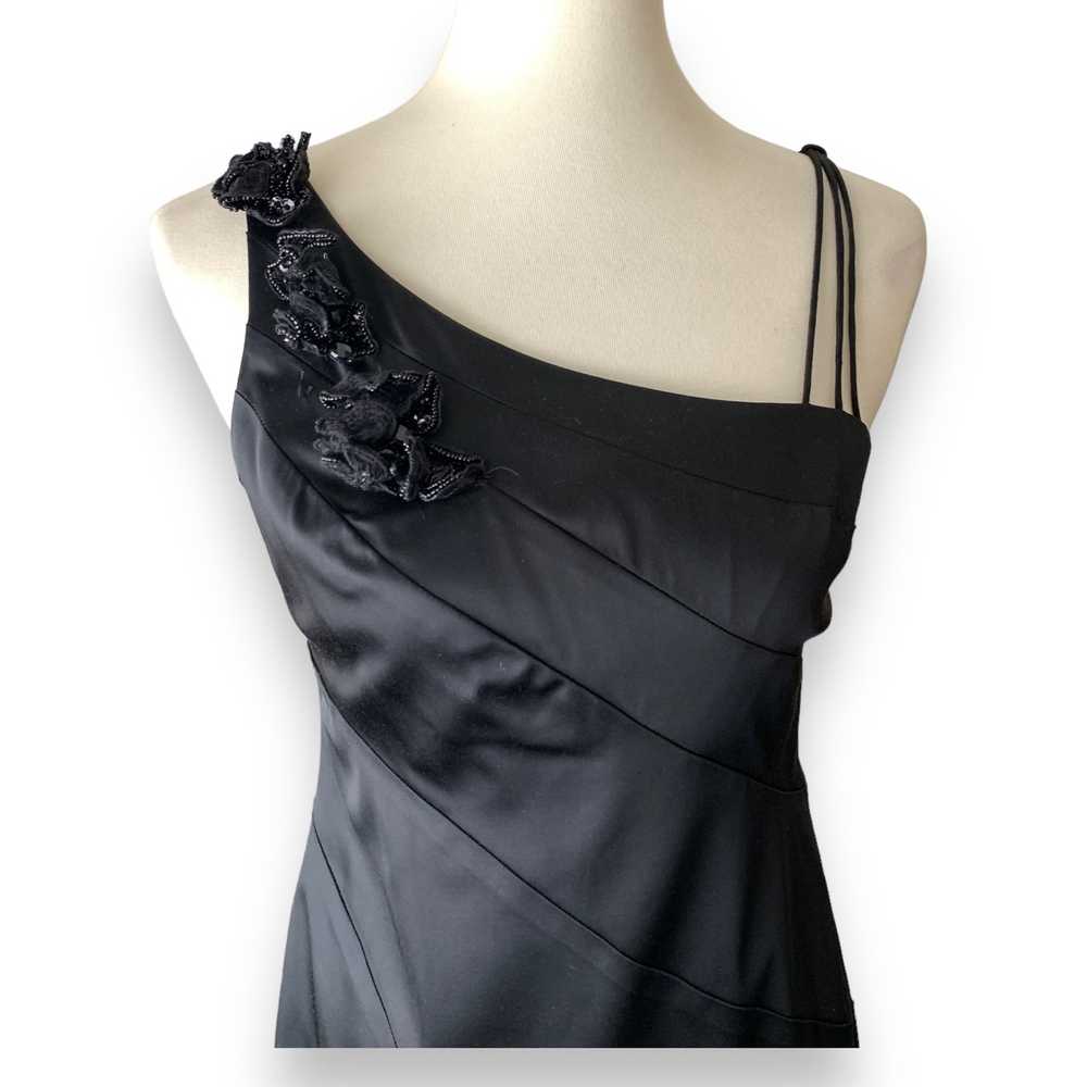 Jones New York Black Asymmetric Cocktail Dress Si… - image 2