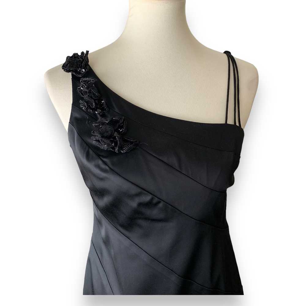 Jones New York Black Asymmetric Cocktail Dress Si… - image 9