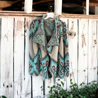 Vestique Sweater Womens Medium Aztec Knit Cardiga… - image 1