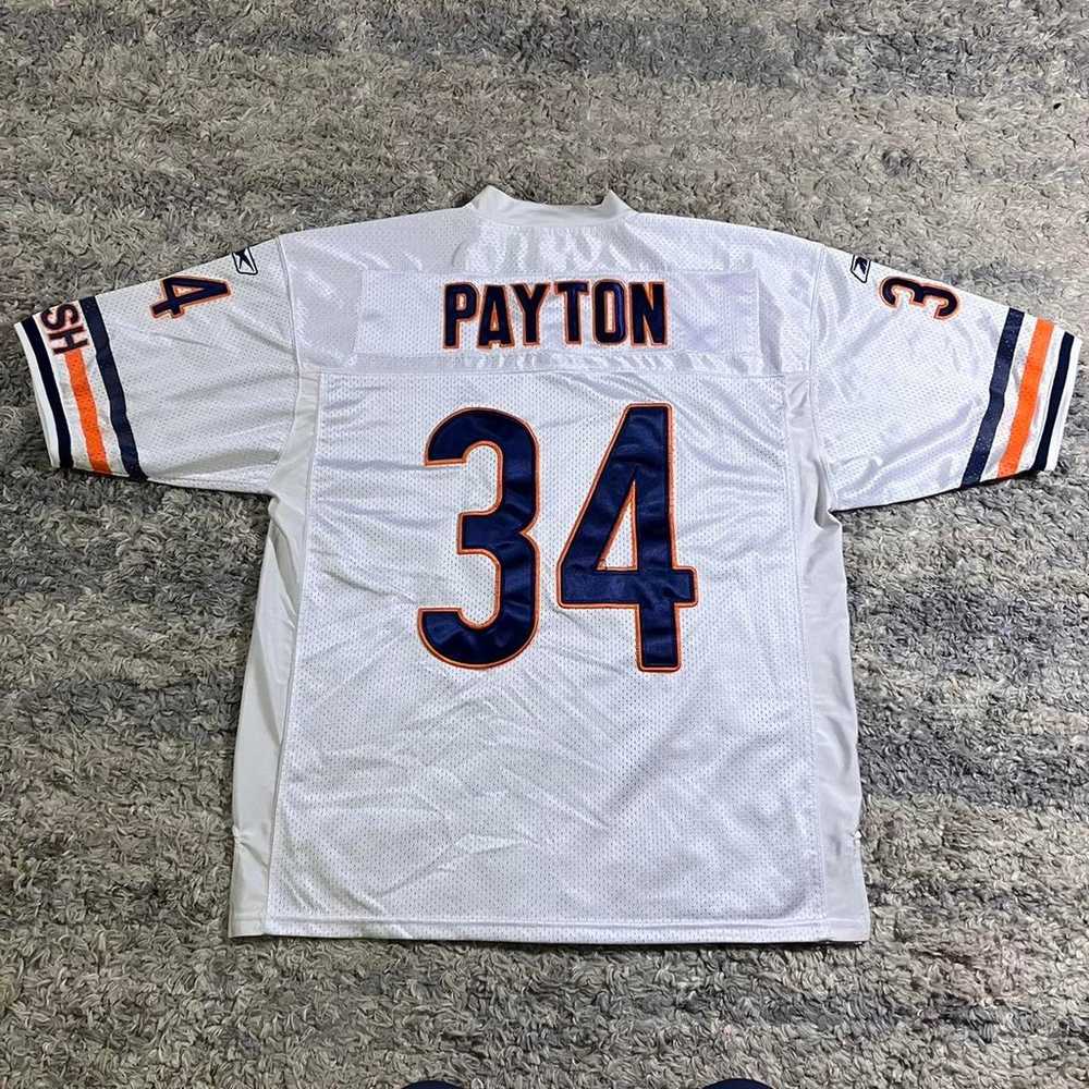 Walter Payton Chicago Bears White Away Reebok NFL… - image 5
