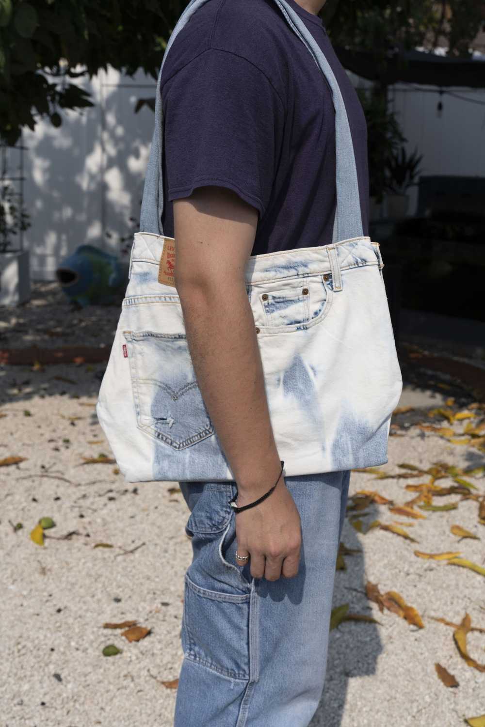 Levi's × Vintage Upcycled Denim Levi's tote bag - image 2