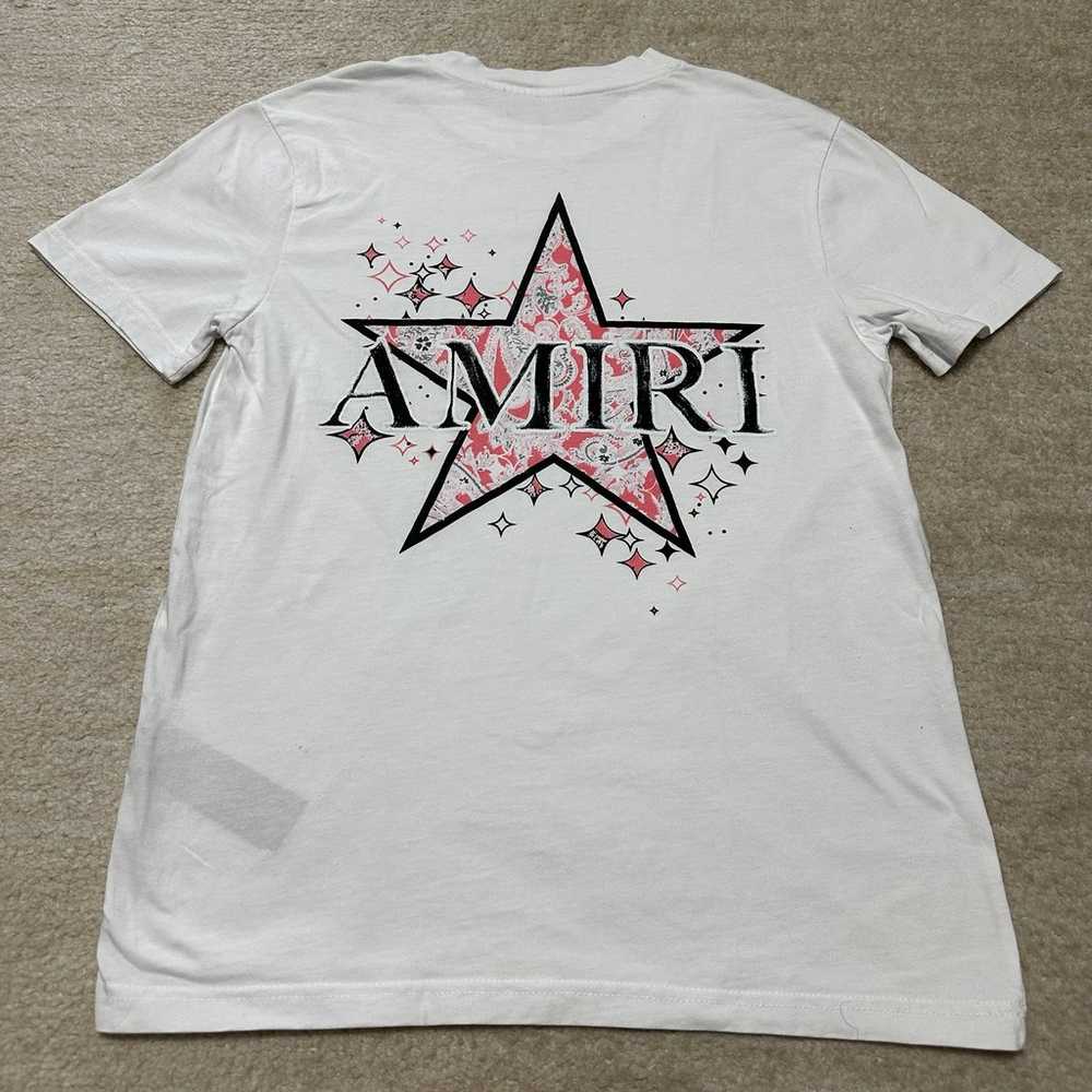 Amiri Men's Small Paisley Star Graphic T-shirt Wh… - image 1