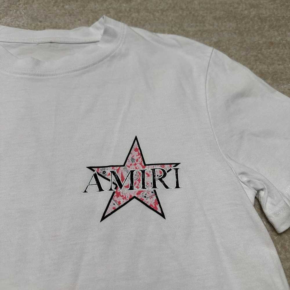 Amiri Men's Small Paisley Star Graphic T-shirt Wh… - image 3