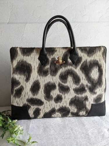 Vivienne Westwood Tote Bag Leopard Print Orb 2Way - image 1