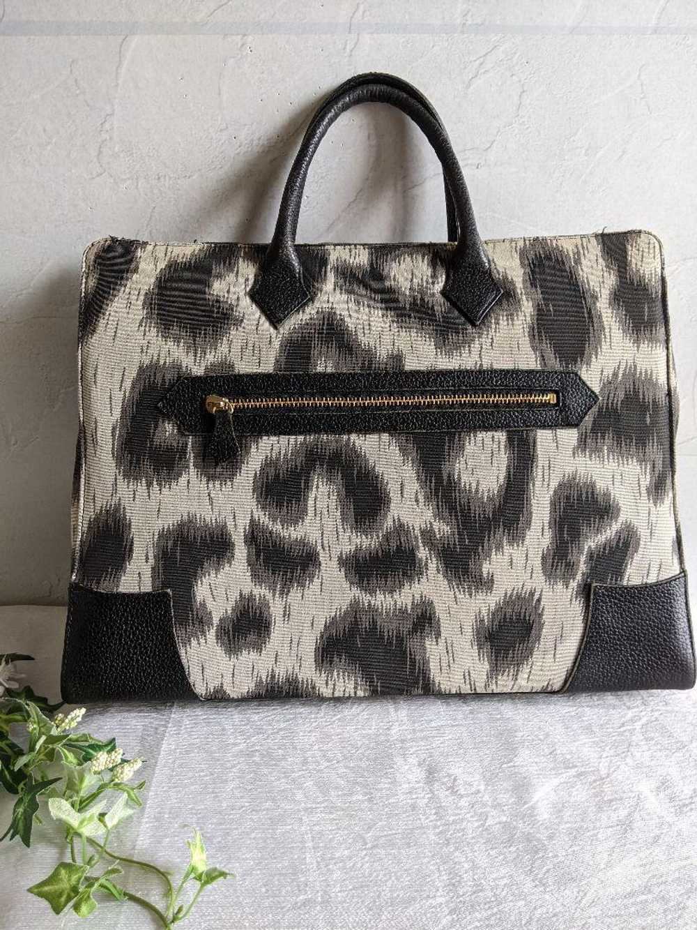 Vivienne Westwood Tote Bag Leopard Print Orb 2Way - image 3