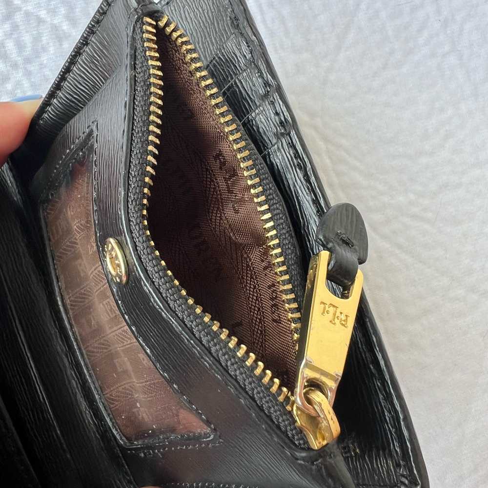 Ralph Lauren Black Leather Bifold Wallet Zipper C… - image 10