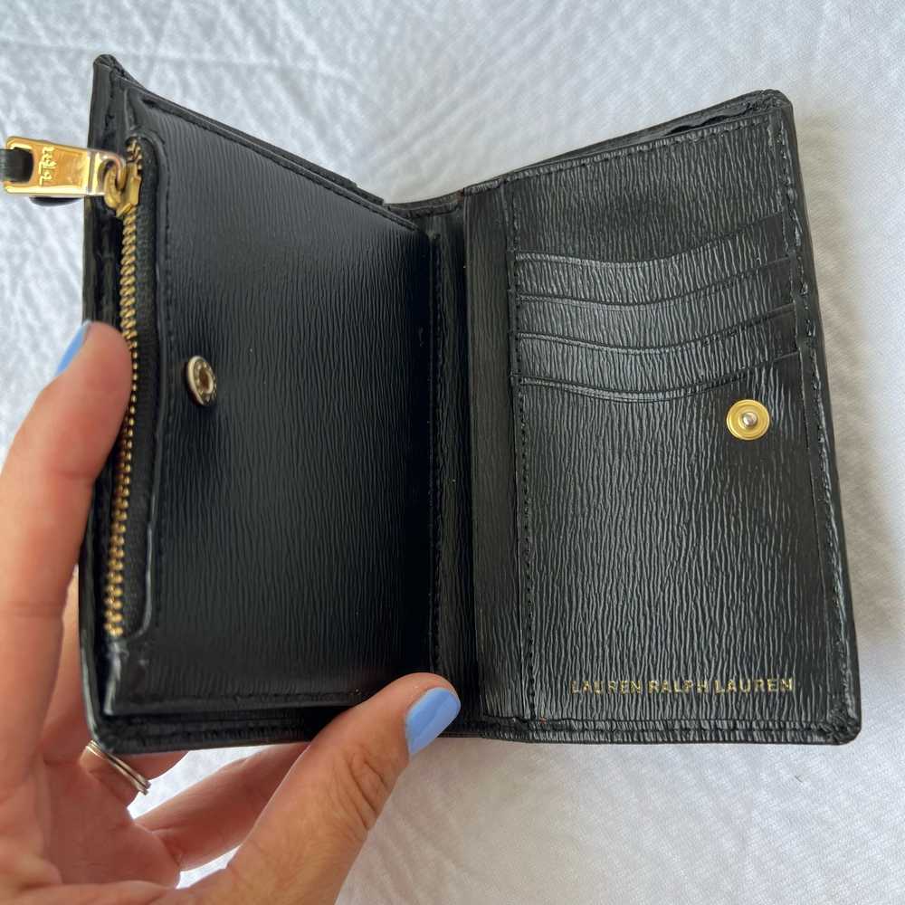 Ralph Lauren Black Leather Bifold Wallet Zipper C… - image 5