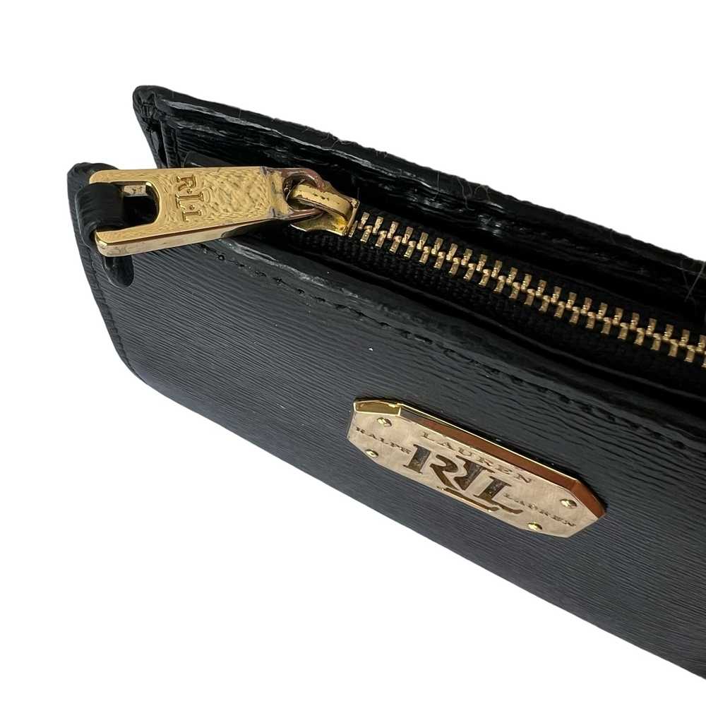 Ralph Lauren Black Leather Bifold Wallet Zipper C… - image 7