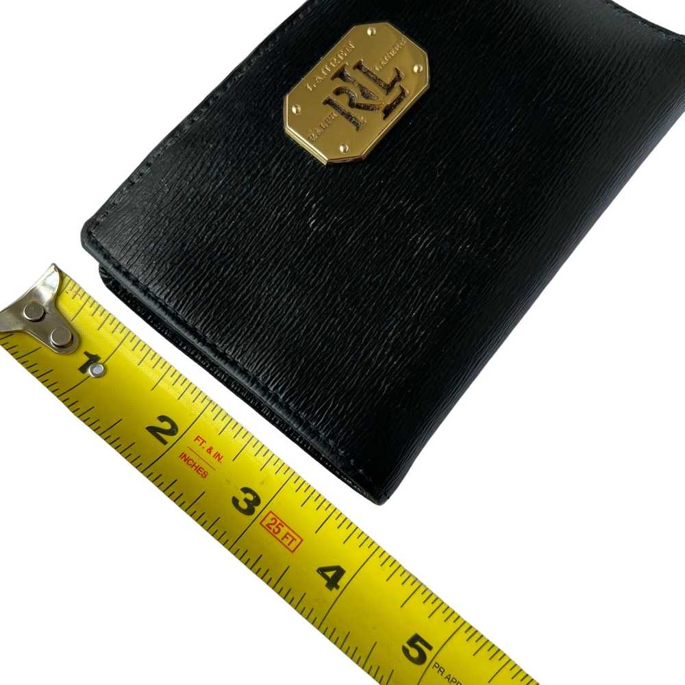 Ralph Lauren Black Leather Bifold Wallet Zipper C… - image 8