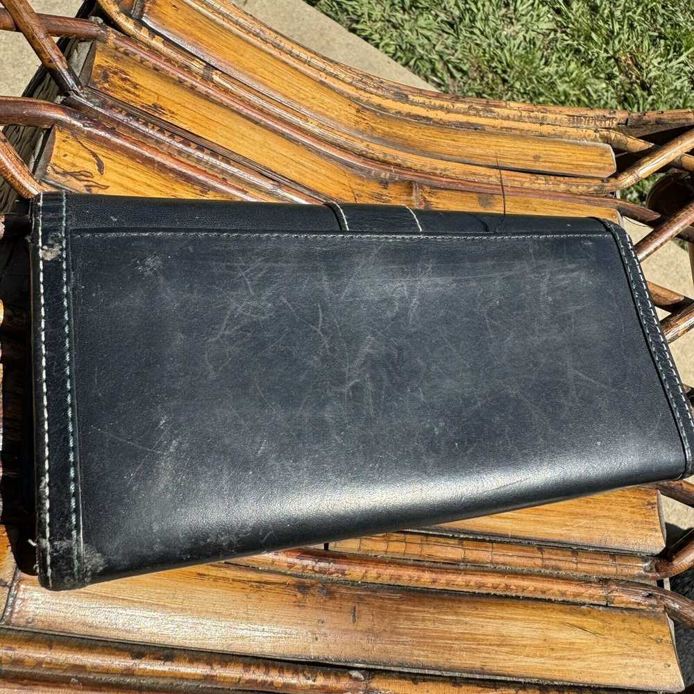 Coach Hampton Wallet Trifold Black Leather Envelo… - image 4