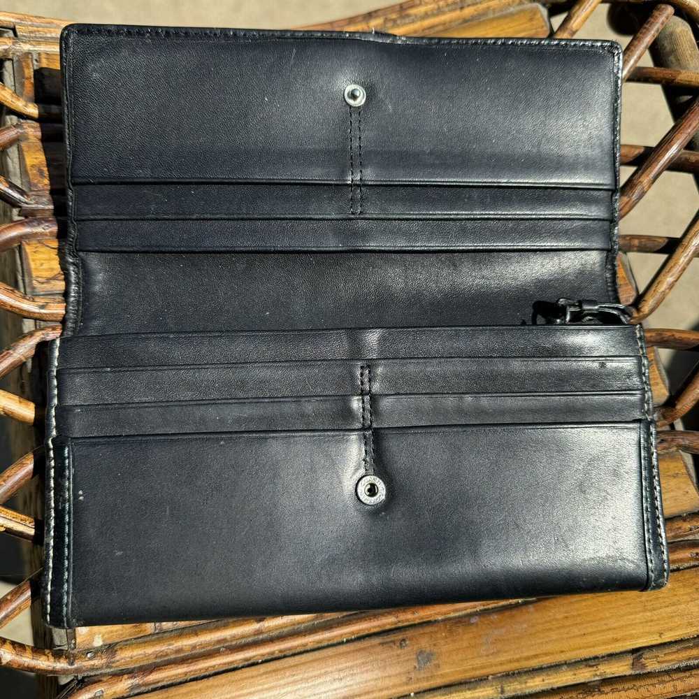 Coach Hampton Wallet Trifold Black Leather Envelo… - image 5