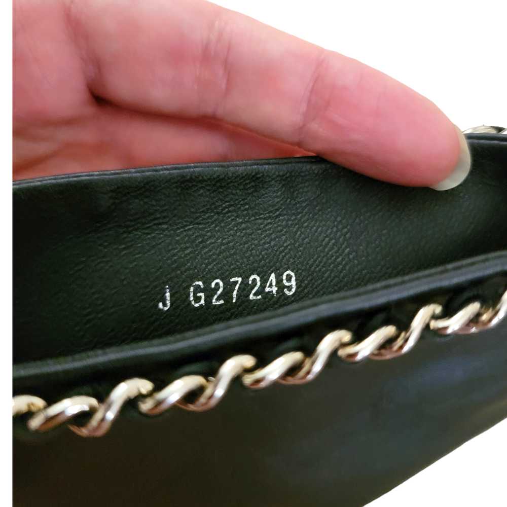 Chanel CC Logo Black Leather Ankle Chain Cap Toe … - image 3