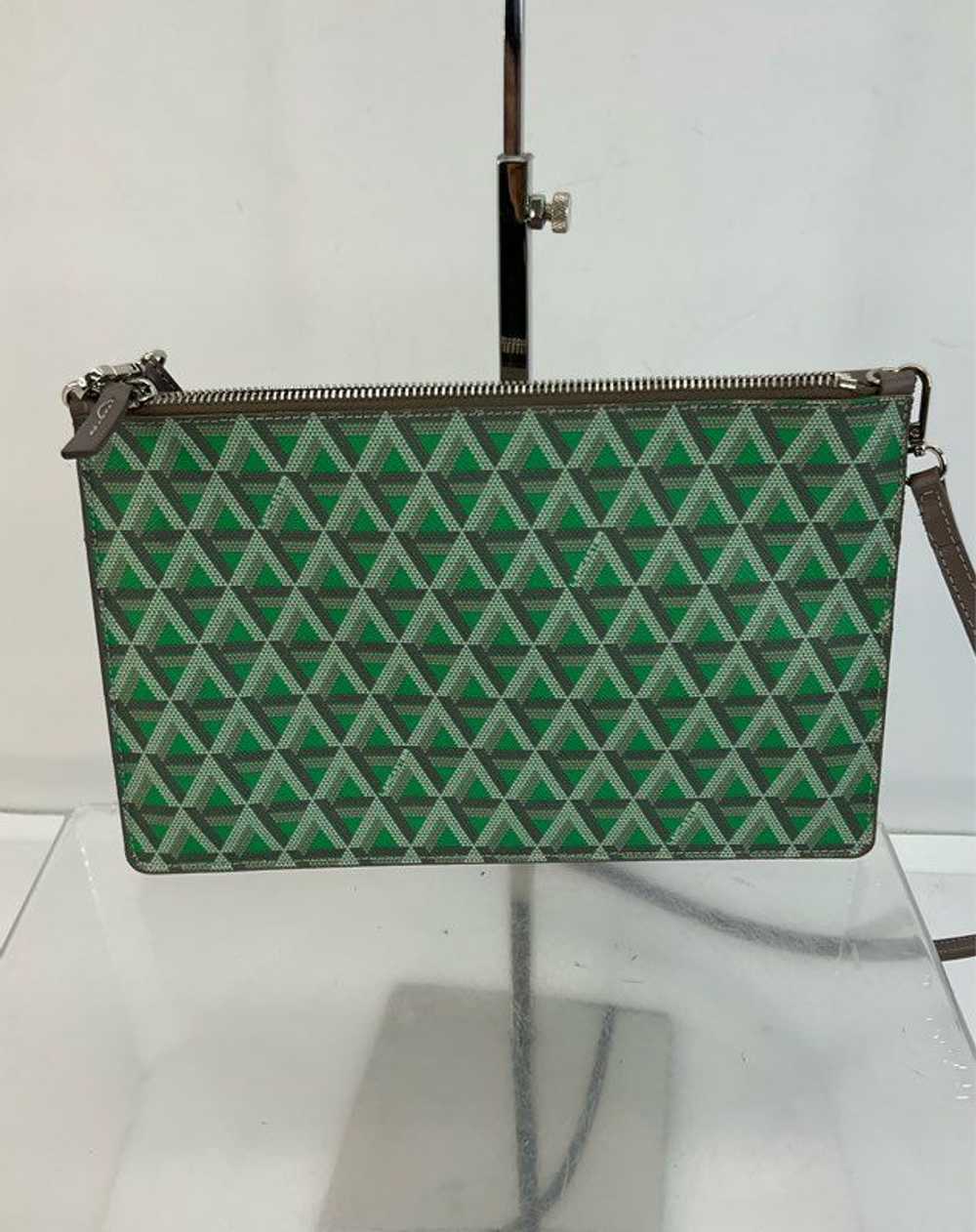 Lancaster Green & Gray Patterned Faux Leather Sna… - image 2