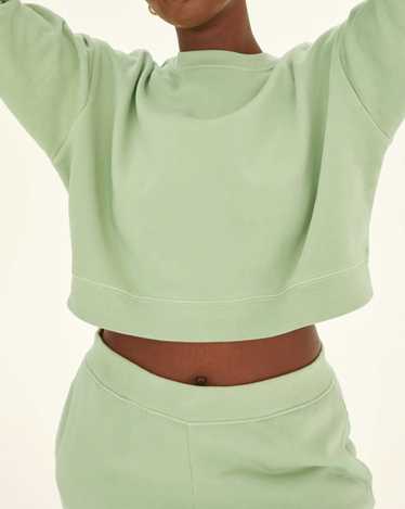 Girlfriend Collective Pistachio 50/50 Cropped Swe… - image 1