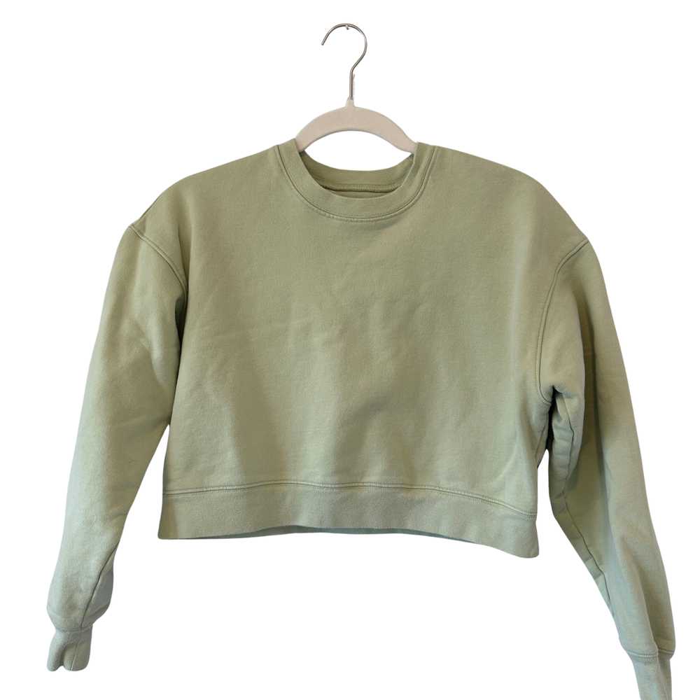 Girlfriend Collective Pistachio 50/50 Cropped Swe… - image 4