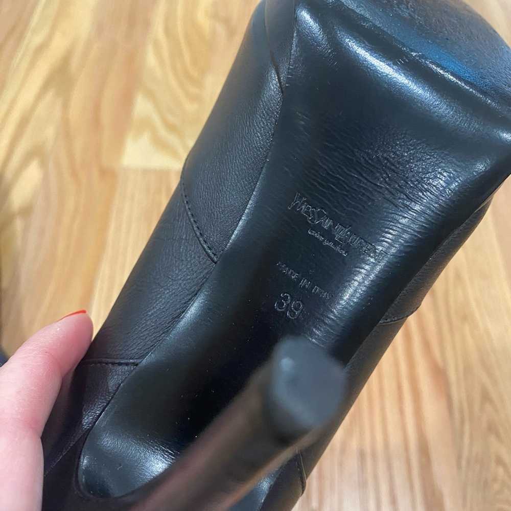 YSL Yves Saint Laurent Knee High Leather Platform… - image 9