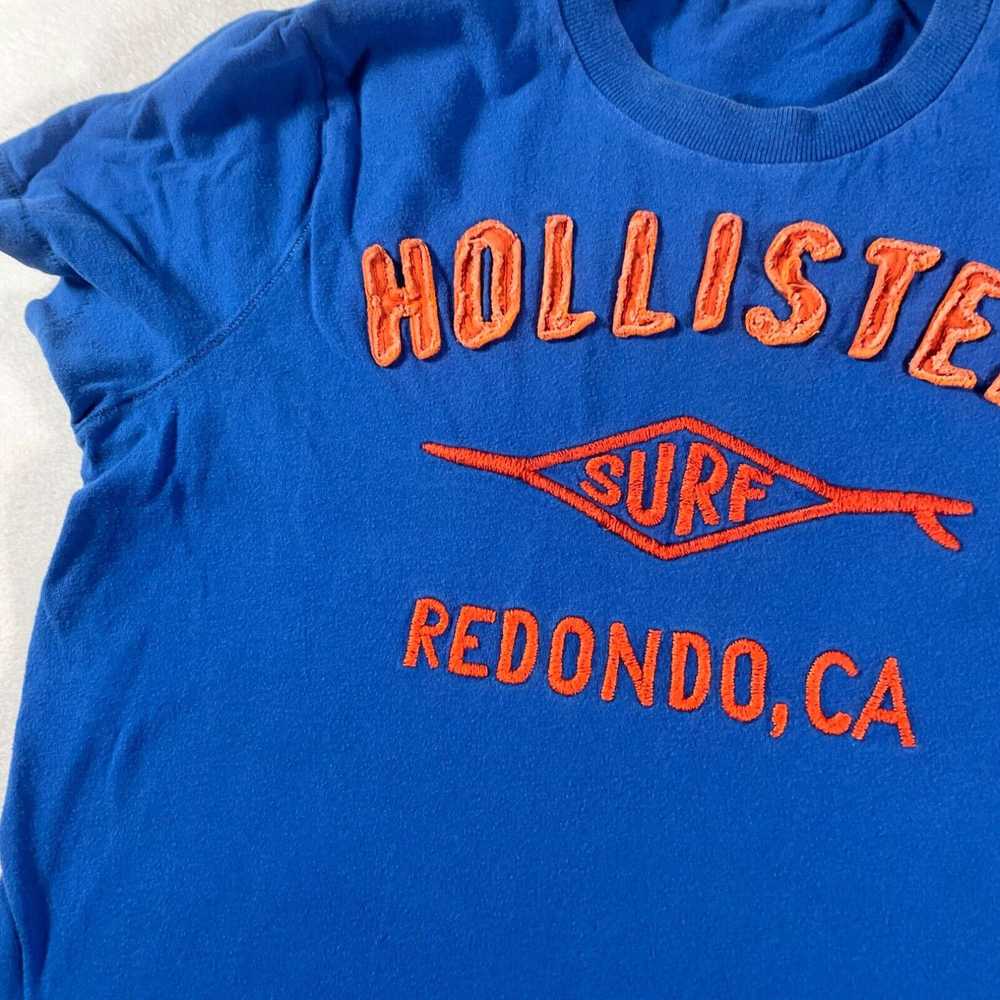 Vintage Hollister Shirt Mens Medium Blue Tee Embr… - image 3