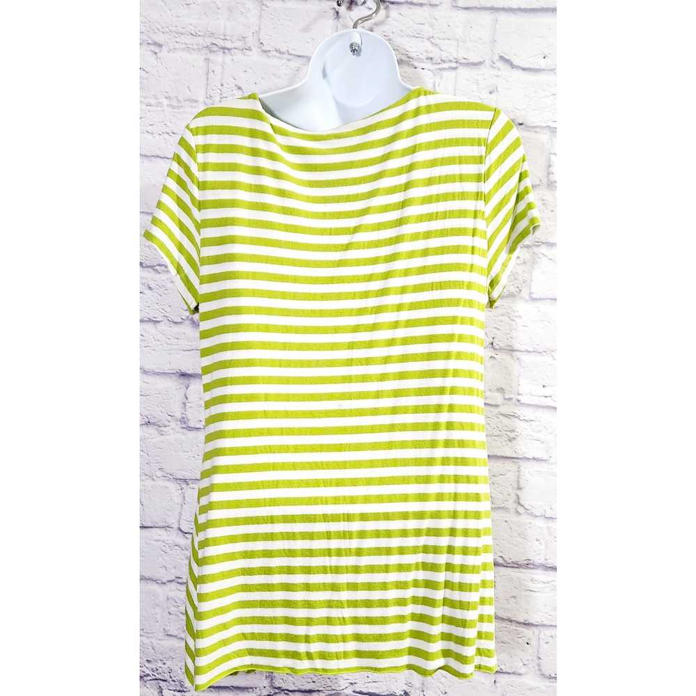 Vince Camuto Greenish Yellow Striped V Neck Top L… - image 3