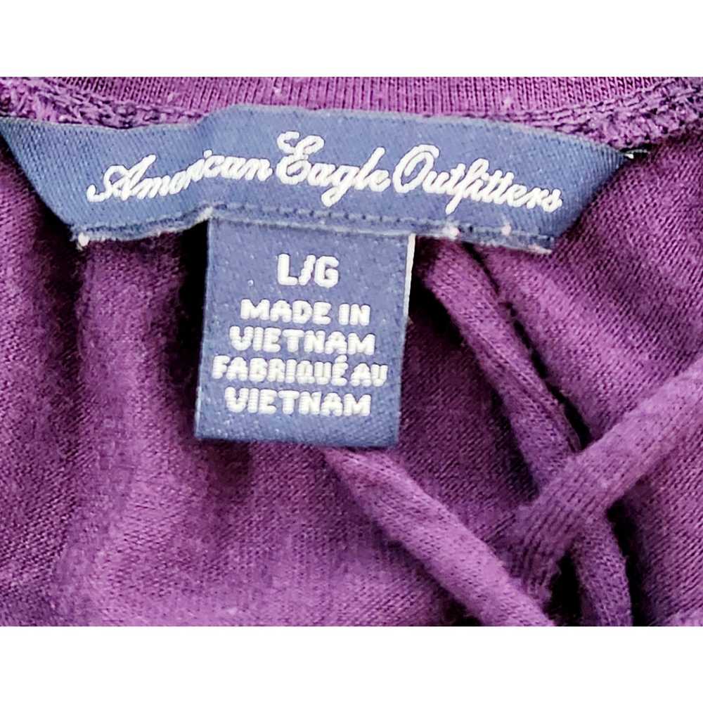 American Eagle Outfitters Purple Short BatWing Sl… - image 4