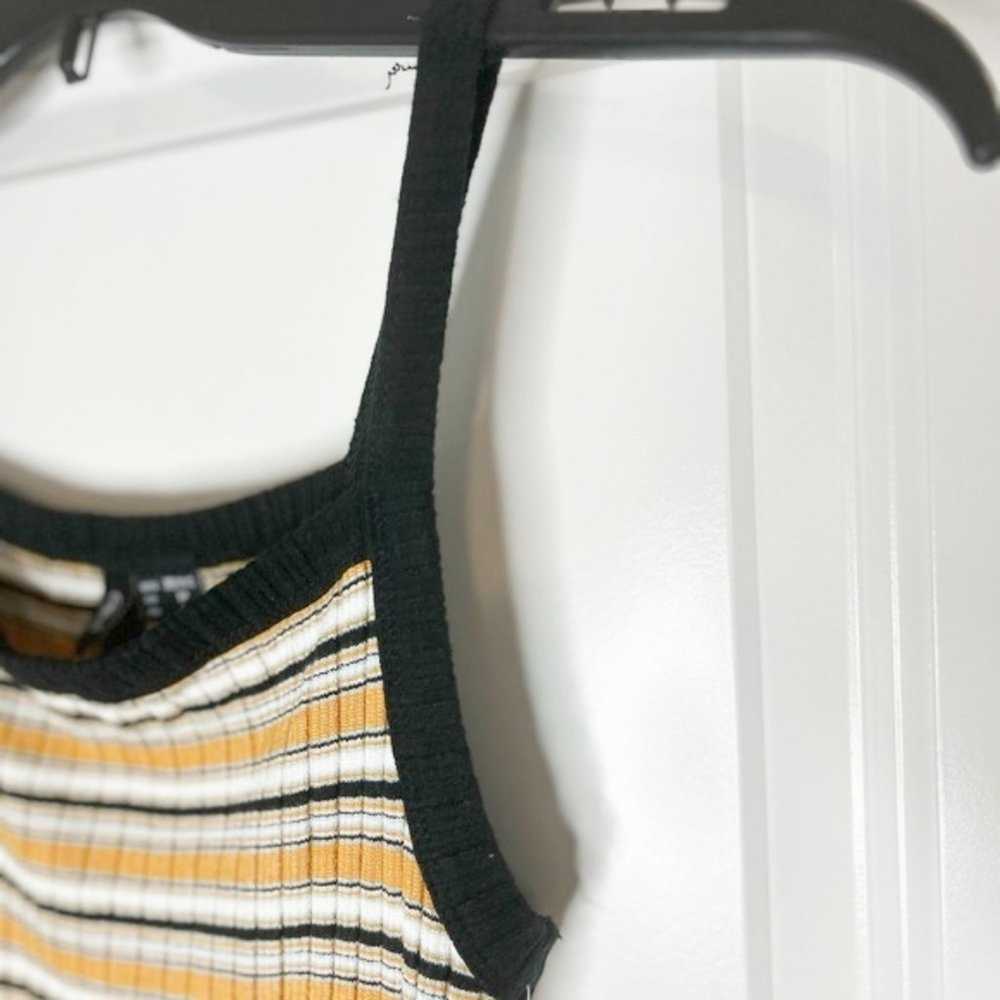 VOLCOM Yellow & Black Striped Bodycon Tank Dress … - image 6