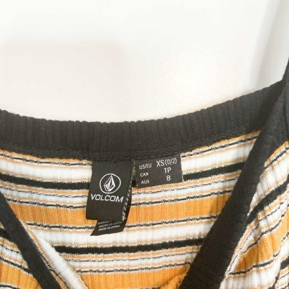 VOLCOM Yellow & Black Striped Bodycon Tank Dress … - image 8