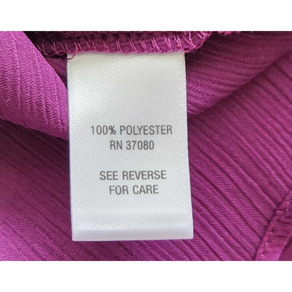 Cato Purple 3/4 Ruched Sleeves Keyhole Neck Top L… - image 5