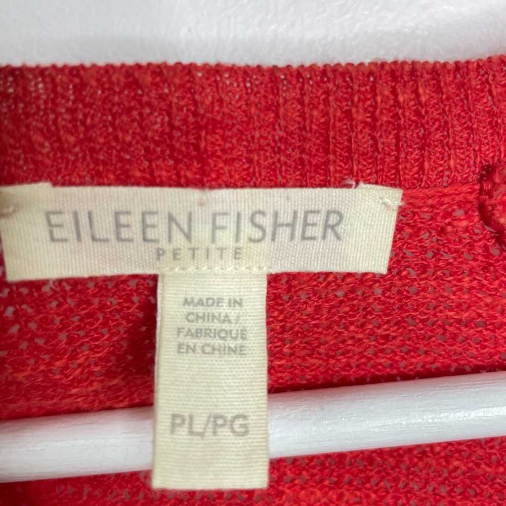 Eileen Fisher Orange V- Neck Long Sleeve Lightwei… - image 3