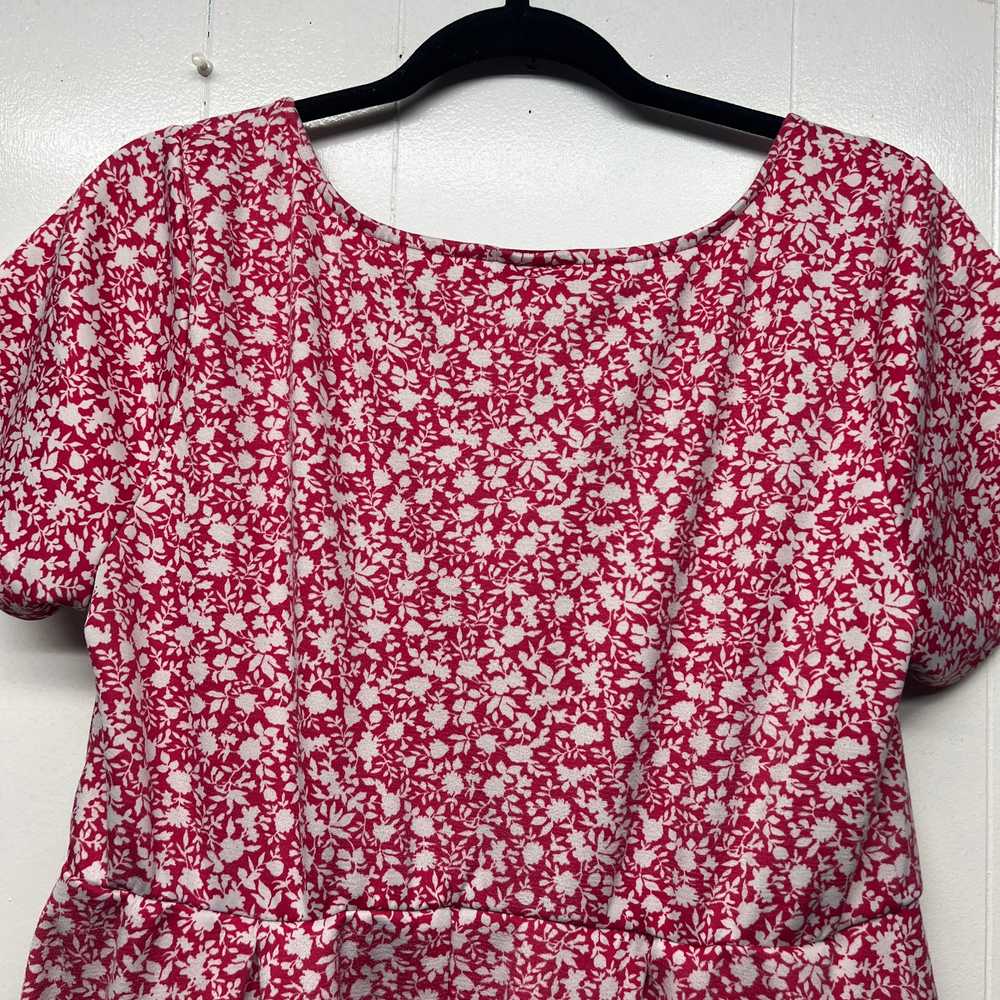 Torrid Short Sleeve Floral Maxi Dress Size 1X Sid… - image 9