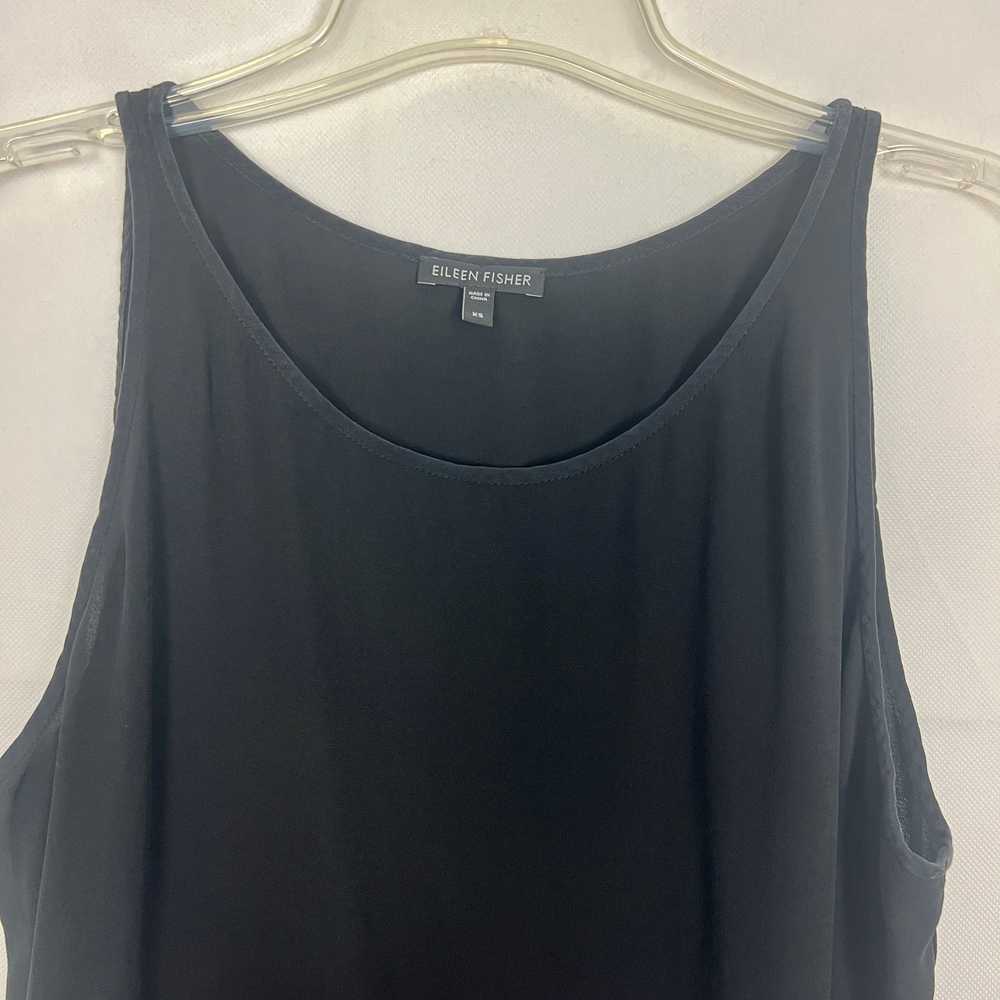 Eileen Fisher Women's Silk Sleeveless Black Tank … - image 3