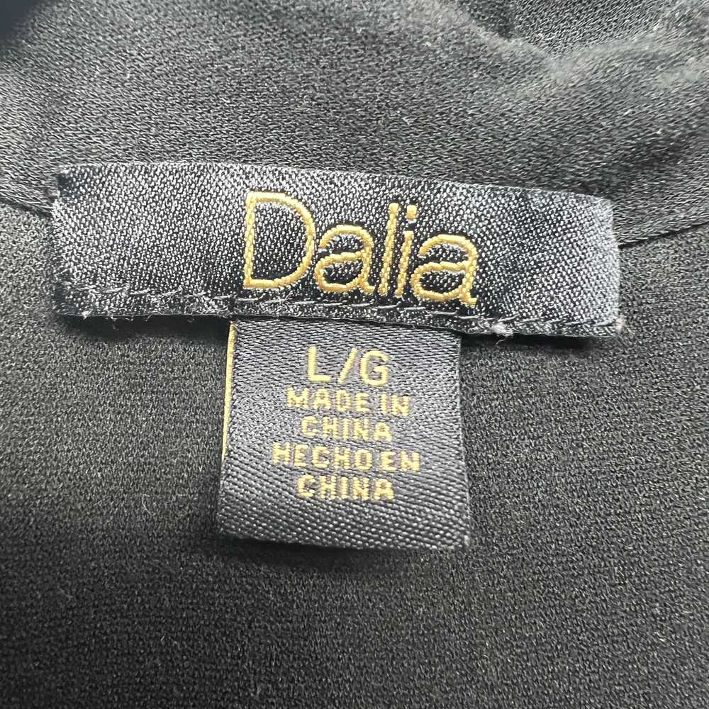 Dalia Women's Black Button Front Long Sleeve Top … - image 2