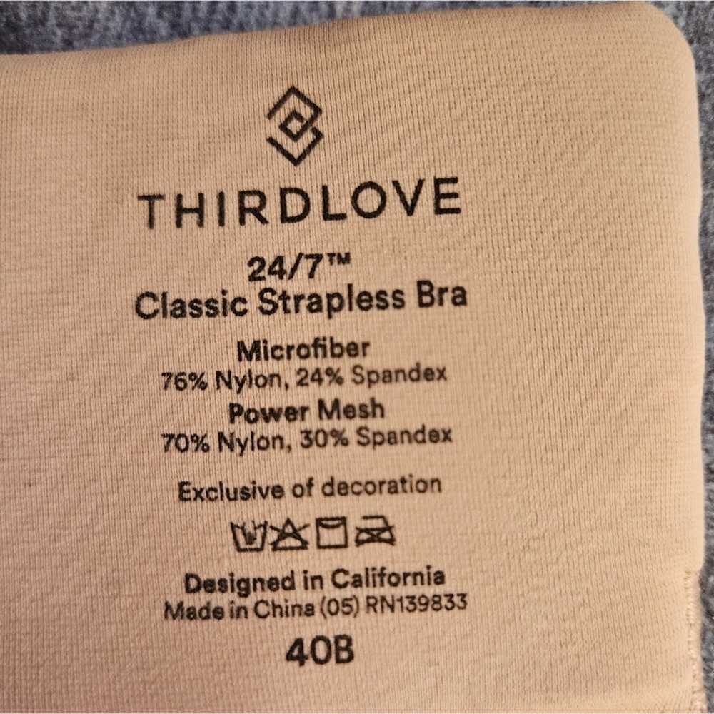 Thirdlove 24/7 classic strapless bra. Size 40B - image 4