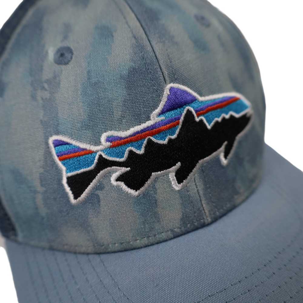 Patagonia Fitz Roy Trout Logo Mesh Trucker Hat Bl… - image 3