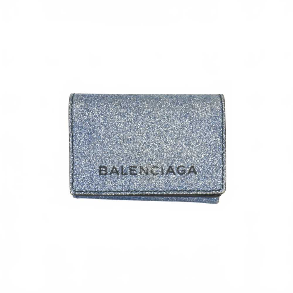 Balenciaga Compact Wallet Glitter Blue Ladies - image 1