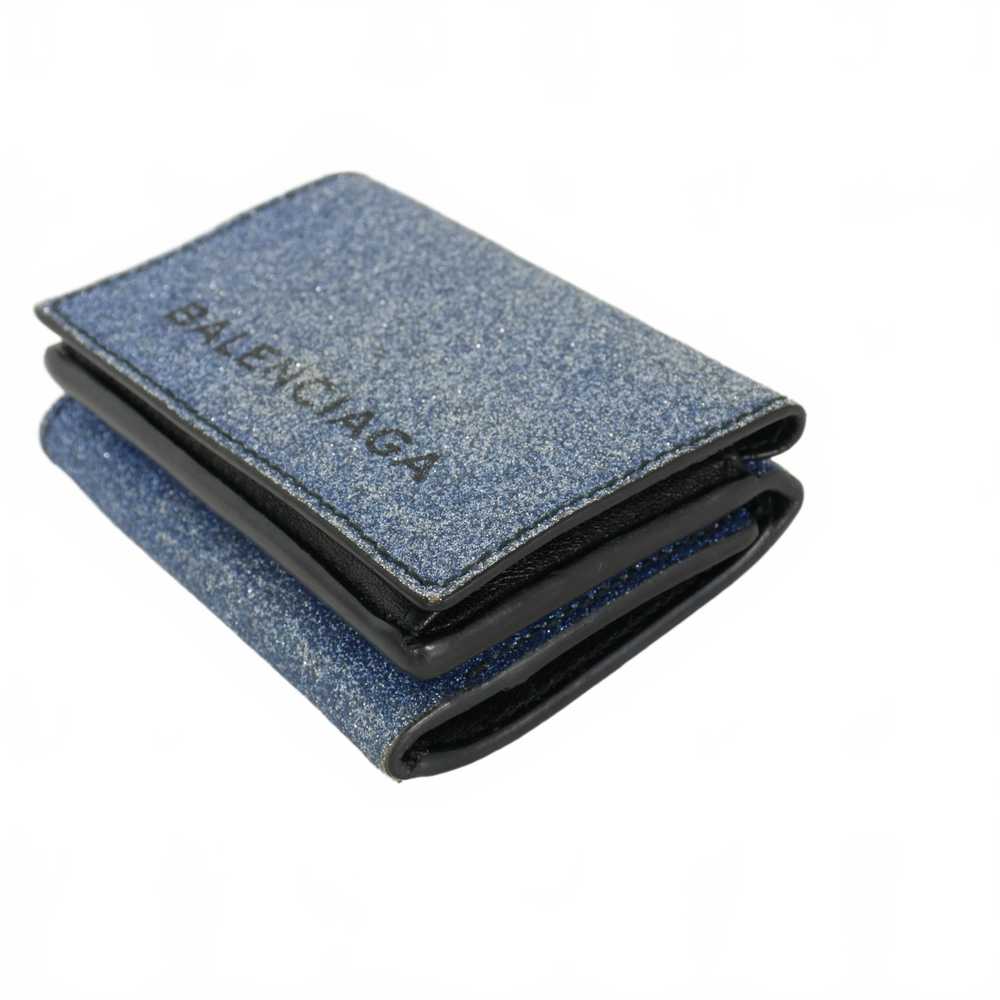 Balenciaga Compact Wallet Glitter Blue Ladies - image 3