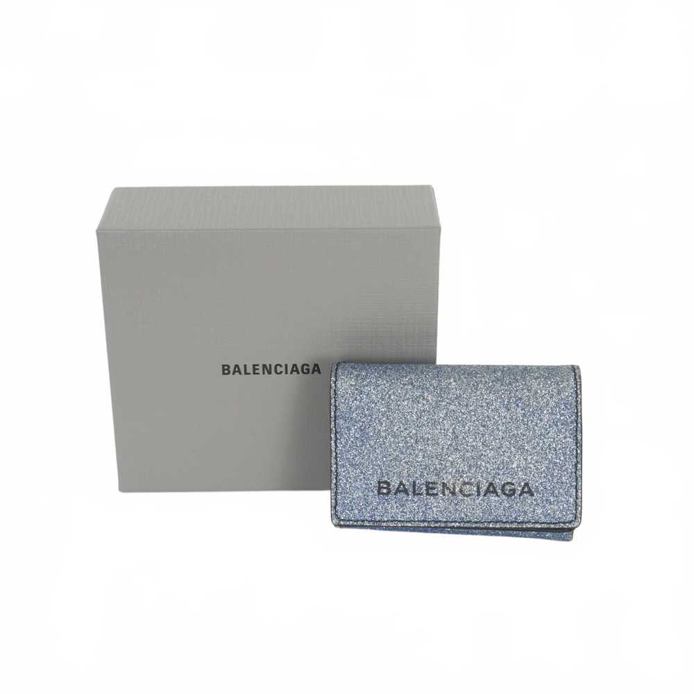 Balenciaga Compact Wallet Glitter Blue Ladies - image 9