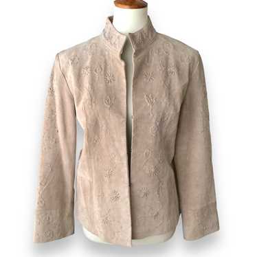 Coldwater Creek Tan Suede Leather Jacket