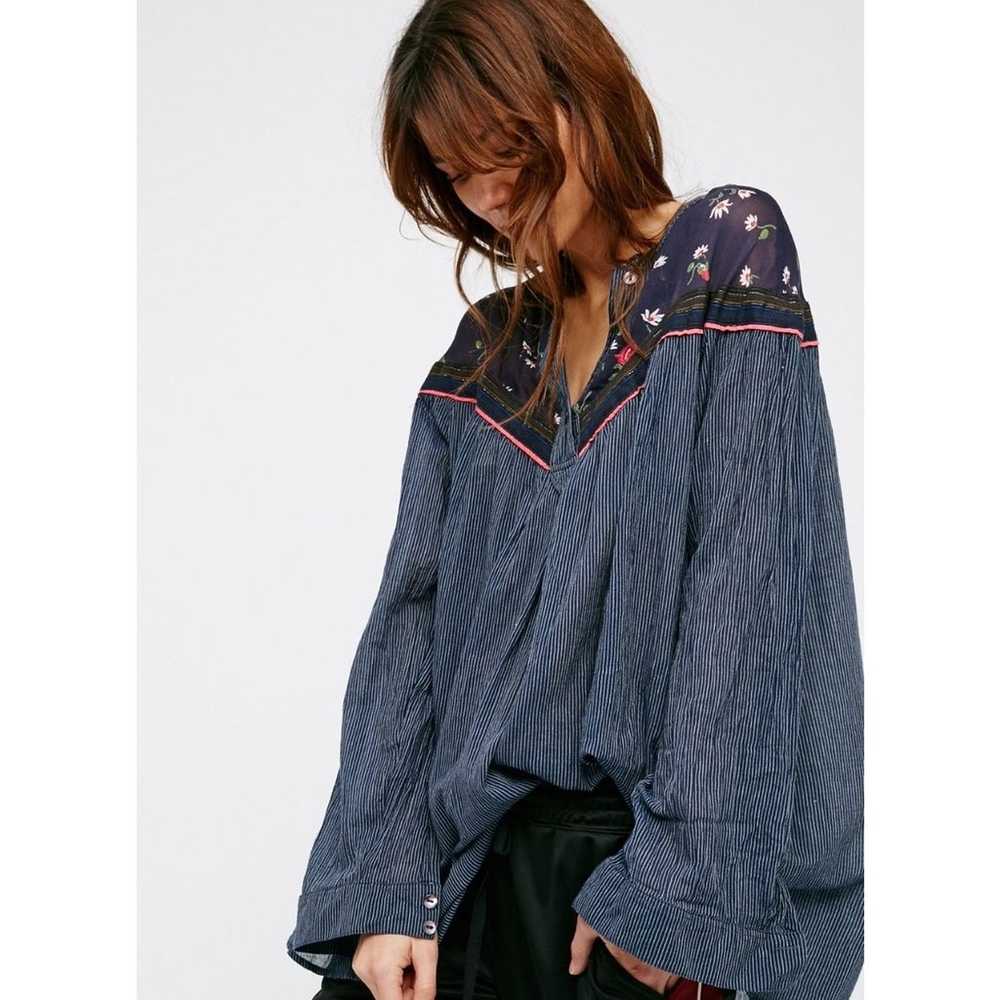 Free People Hearts & Colors Long Sleeve Tunic Top… - image 1