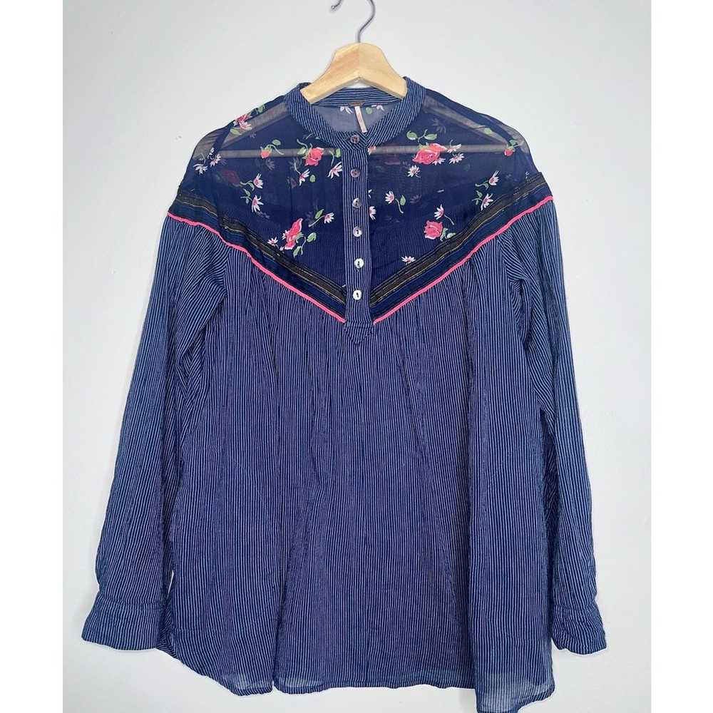 Free People Hearts & Colors Long Sleeve Tunic Top… - image 2