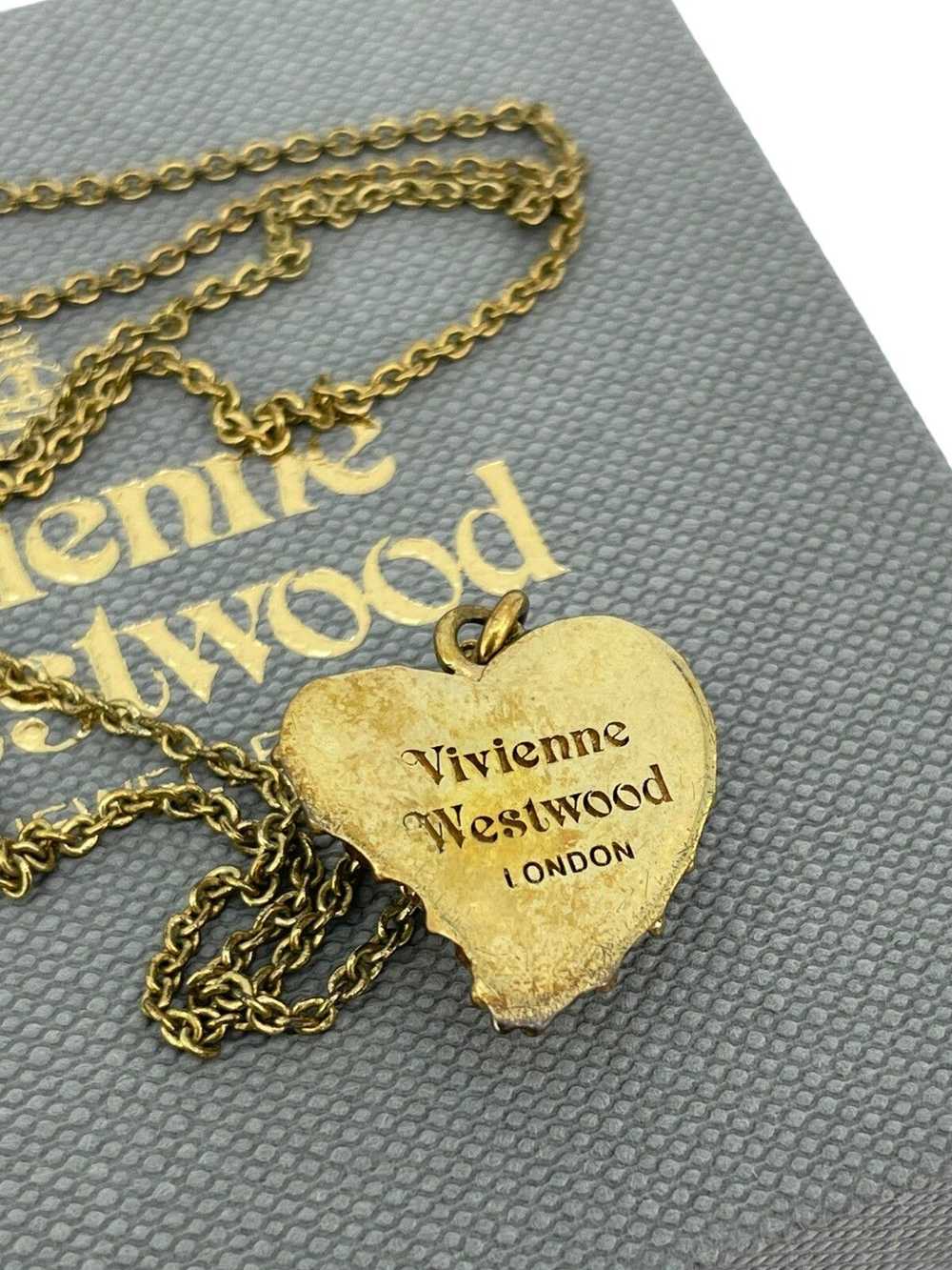 Vivienne Westwood Crystal Heart Orb Necklace - image 10