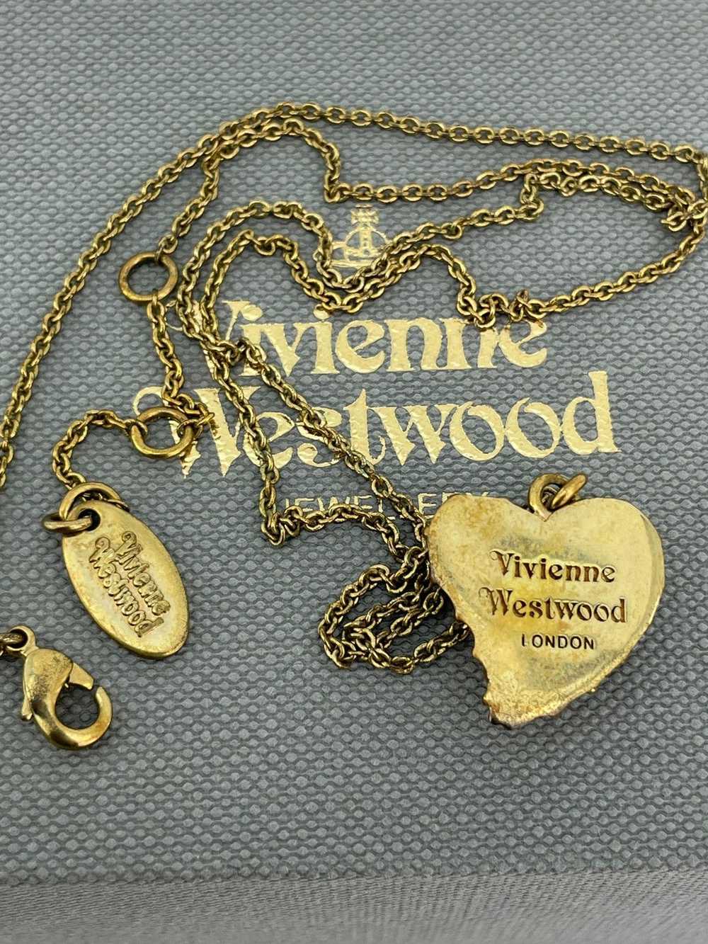 Vivienne Westwood Crystal Heart Orb Necklace - image 11