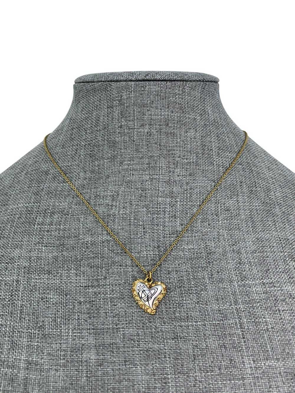 Vivienne Westwood Crystal Heart Orb Necklace - image 2