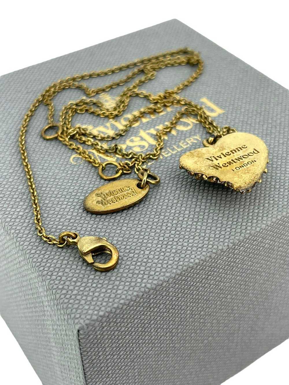 Vivienne Westwood Crystal Heart Orb Necklace - image 5