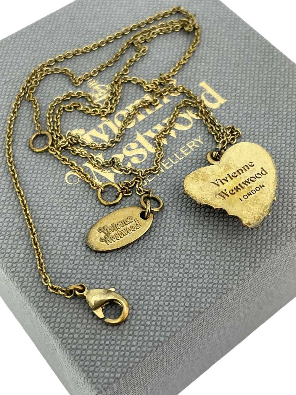 Vivienne Westwood Crystal Heart Orb Necklace - image 6