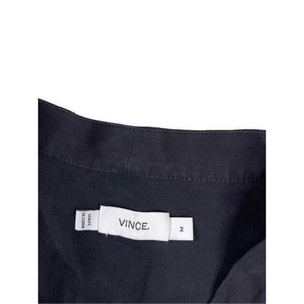 Vince Women's Black White Contrast Piping Sheer S… - image 4