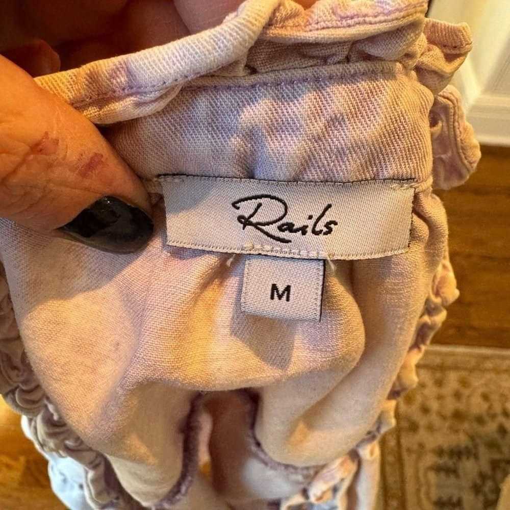RAILS Ruthie lavender acid wash ruffle sleeve but… - image 4