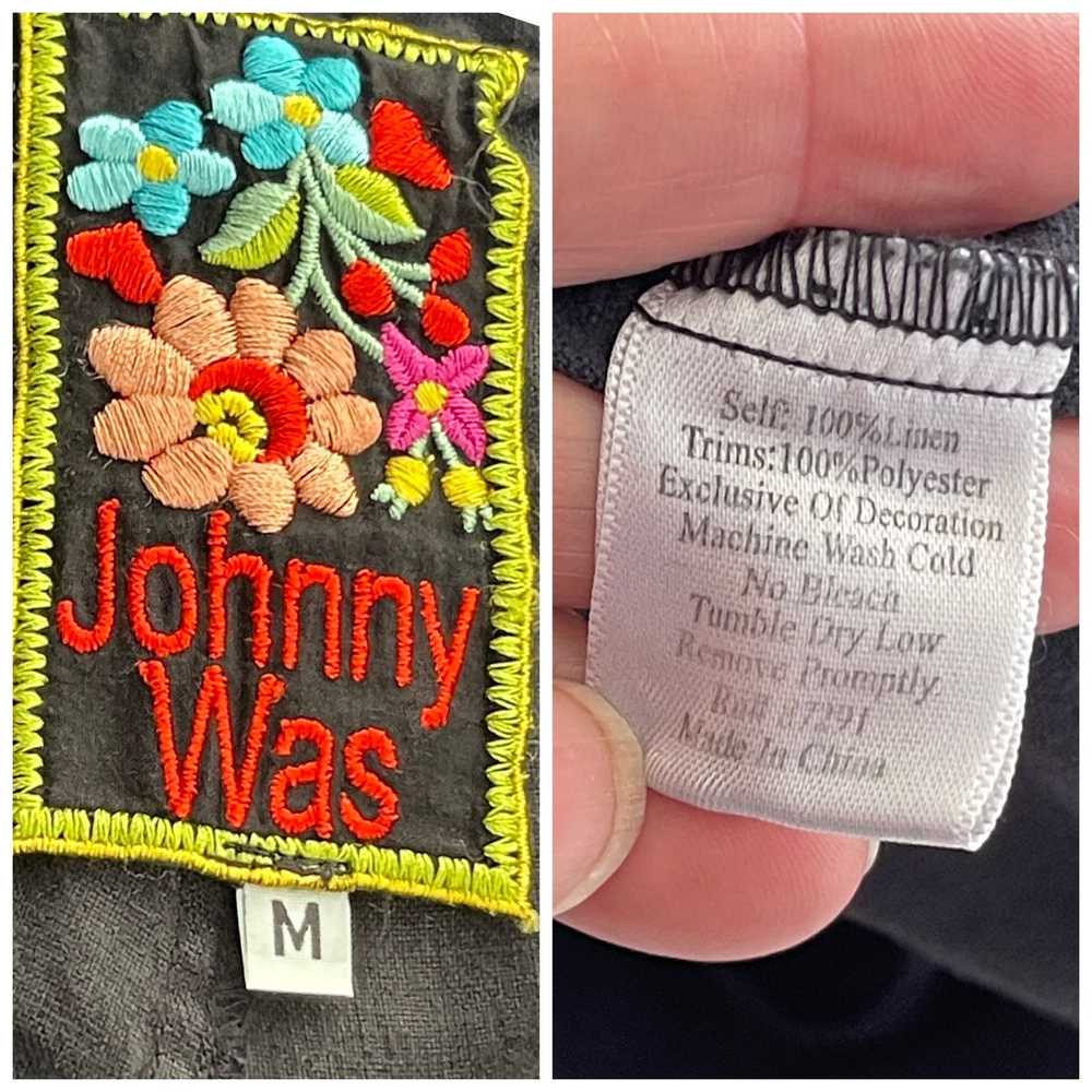 Johnny Was Johnny Was Black Linen Pants NEW Sz M … - image 9