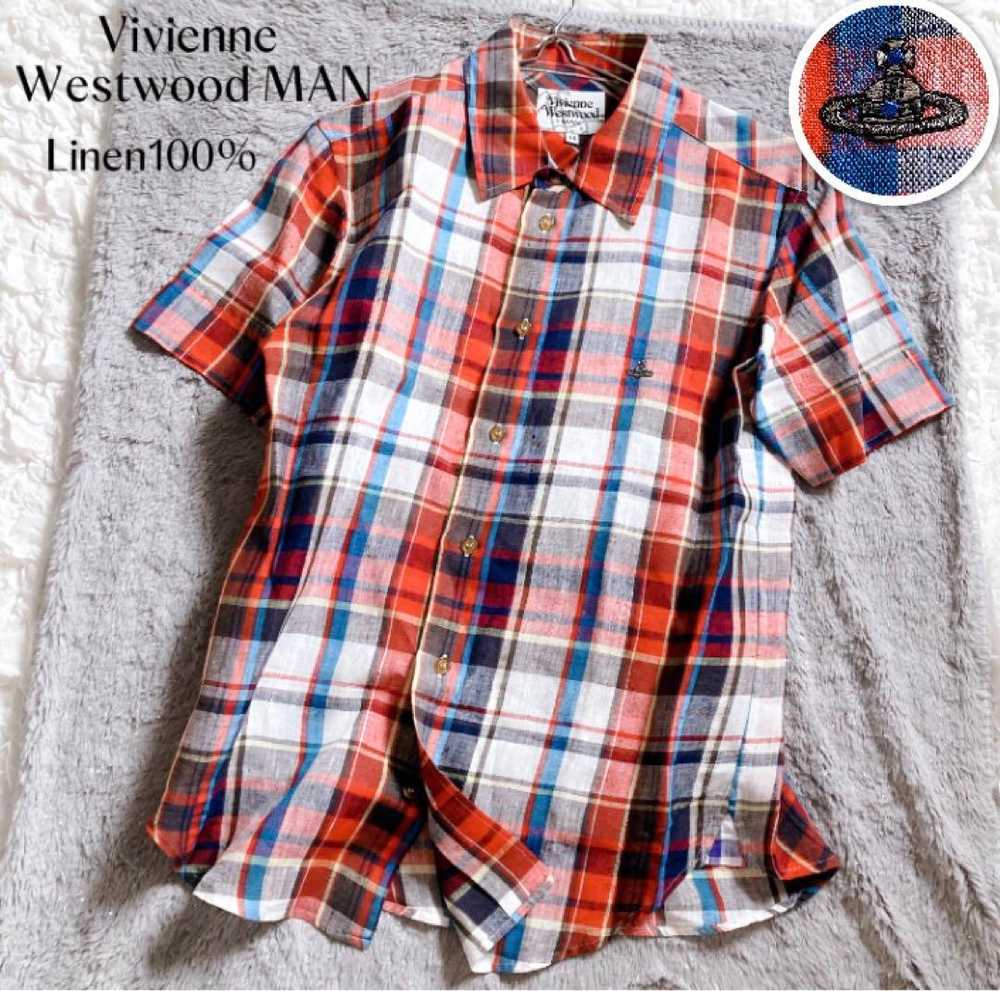 Vivienne Westwood 100 Linen Shirt Check Orb - image 1
