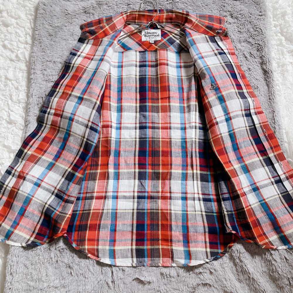 Vivienne Westwood 100 Linen Shirt Check Orb - image 4