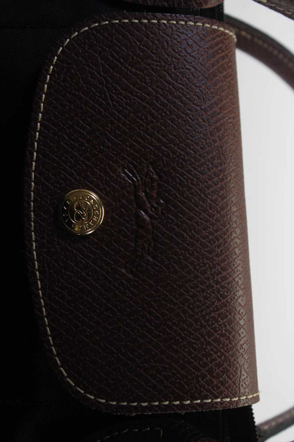 Longchamp Womens Leather Trim La Pliage Tote Shou… - image 11