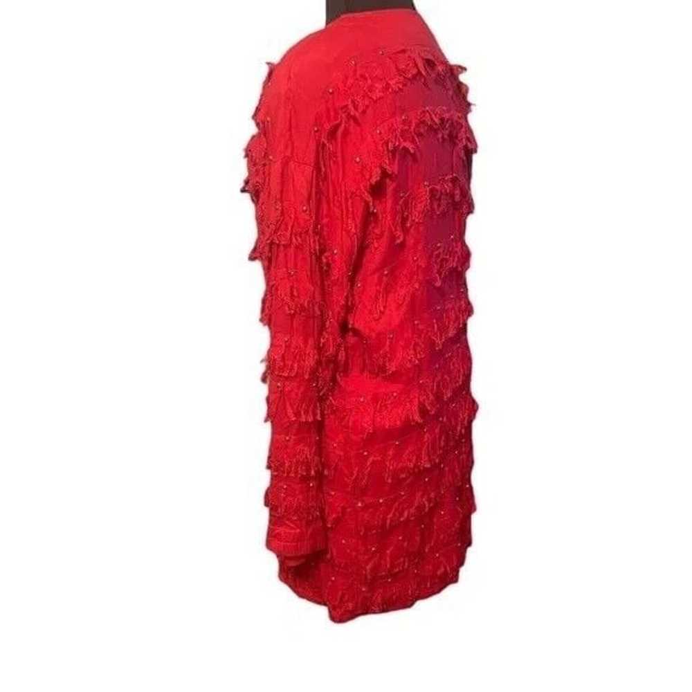 NWOT Kaktus, red, fringe, jacket size Small fring… - image 4